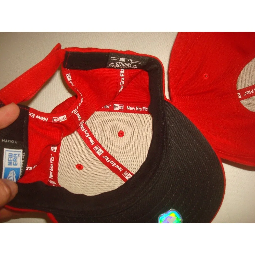 YOUTH--  2PC LOT ST LOUIS CARDINALS NEW ERA ‎  Y2K HAT CAP VINTAGE DEADSTOCK C4